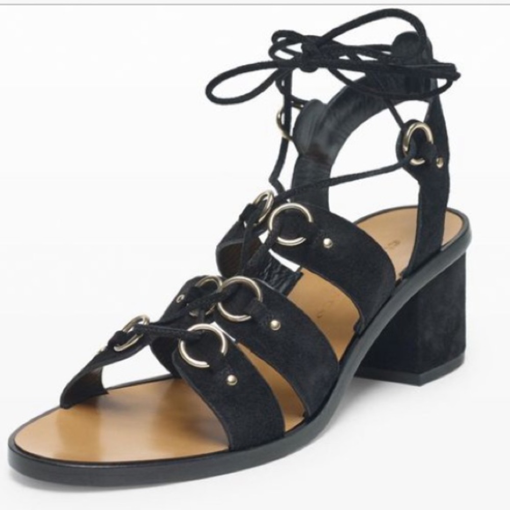 NEW Club Monaco Jonet Sandal - Black Suede